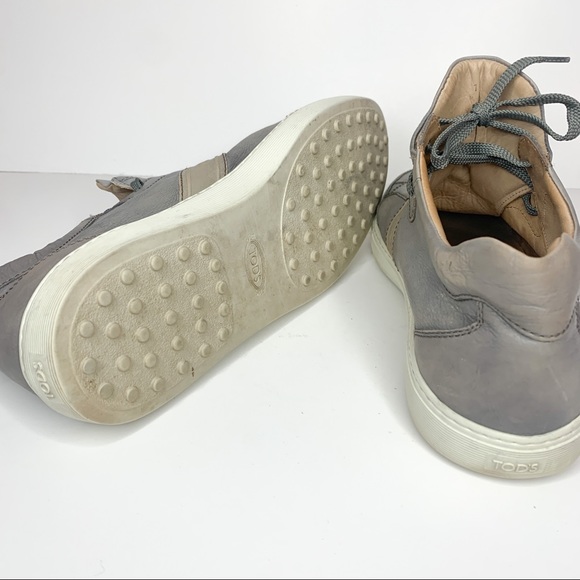 TOD’sGenuine Leather Grey High Top Fashion Sneaker in a size 10 - Picture 10 of 13